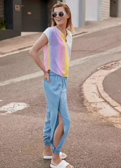 Ombre Stripe Blouse -Lush Fit Store Ombre Stripe Blouse940714FRSL