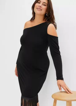 One Shoulder Fringed Dress -Lush Fit Store One Shoulder Fringed Dress937207FRSB W02