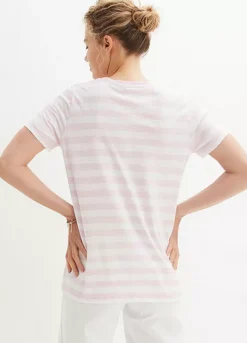 Pack Of 2 Crew Neck Stripe T-Shirts -Lush Fit Store Pack of 2 Crew Neck Stripe T Shirts906515FRSP W02