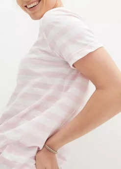 Pack Of 2 Crew Neck Stripe T-Shirts -Lush Fit Store Pack of 2 Crew Neck Stripe T Shirts906515FRSP W03