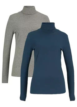 Pack Of 2 Polo Neck Tops