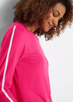 Pack Of 2 Three Quarter Length Sleeve Tops -Lush Fit Store Pack of 2 Three Quarter Length Sleeve Tops930816FRSP W03