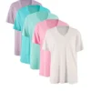 Pack Of 5 Essential V-Neck T-Shirts -Lush Fit Store Pack of 5 Essential V Neck T Shirts907030FRSC