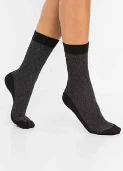 Pack Of 5 Pairs Of Patterned Socks -Lush Fit Store Pack of 5 Pairs of Patterned Socks944660FRSC W01