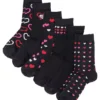 Pack Of 6 Pairs Of Socks -Lush Fit Store Pack of 6 Pairs Of Socks962899FRSC