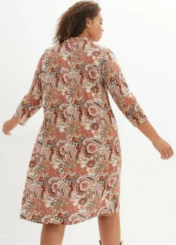 Paisley Print A-Line Midi Dress -Lush Fit Store Paisley Print A Line Midi Dress941559FRSB W01