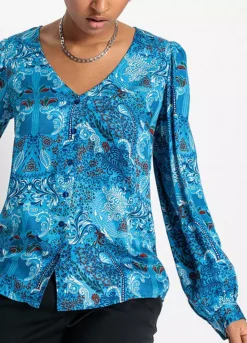Paisley Print Blouse -Lush Fit Store Paisley Print Blouse950321FRSP W02