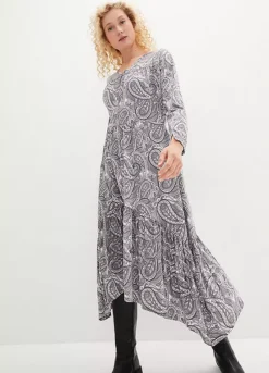 Paisley Print Jersey Midi Dress