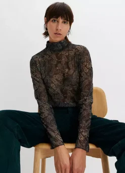 Paisley Print Long Sleeve Top