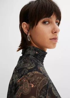 Paisley Print Long Sleeve Top -Lush Fit Store Paisley Print Long Sleeve Top927001FRSP W02