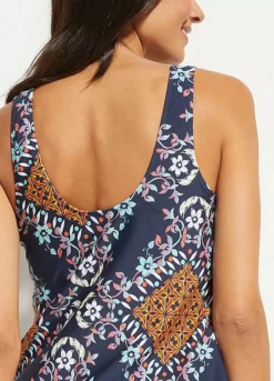 Paisley Print Tankini Set -Lush Fit Store Paisley Print Tankini Set907528FRSP W03