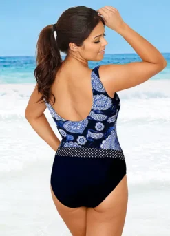 Paisley Shaper Swimsuit -Lush Fit Store Paisley Shaper Swimsuit955479FRSB W01