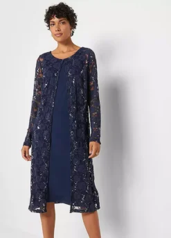 Lush Fit Store -Lush Fit Store Party Dress Cardigan Set960144FRSP