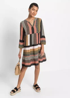 Patchwork Tunic Dress -Lush Fit Store Patchwork Tunic Dress967576FRSP W01