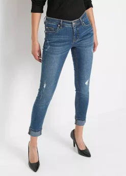 Petite Turn-Up Skinny Jeans