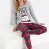 Polar Bear Motif Print Pyjama Set -Lush Fit Store Polar Bear Motif Print Pyjama Set951559FRSP