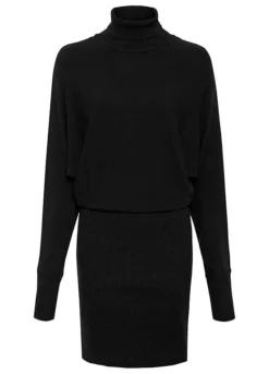 Polo Neck Knitted Dress -Lush Fit Store Polo Neck Knitted Dress926651FRSC
