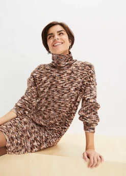 Poloneck Knitted Dress