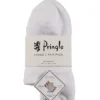 Pringle Ladies Pack Of 3 White Trainer Socks -Lush Fit Store Pringle Ladies Pack of 3 White Trainer Socks10R369FRSC