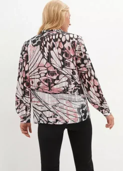 Printed Chiffon Blouse -Lush Fit Store Printed Chiffon Blouse930532FRSP W01