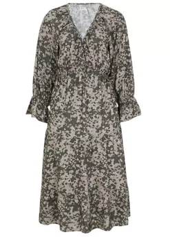 Printed Chiffon Midi Dress -Lush Fit Store Printed Chiffon Midi Dress952988FRSC