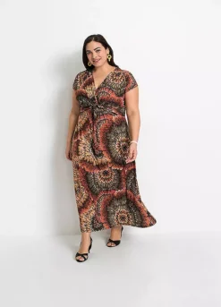 Printed Jersey Maxi Dress