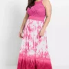 Printed Lace Detail Maxi Dress -Lush Fit Store Printed Lace Detail Maxi Dress949374FRSB