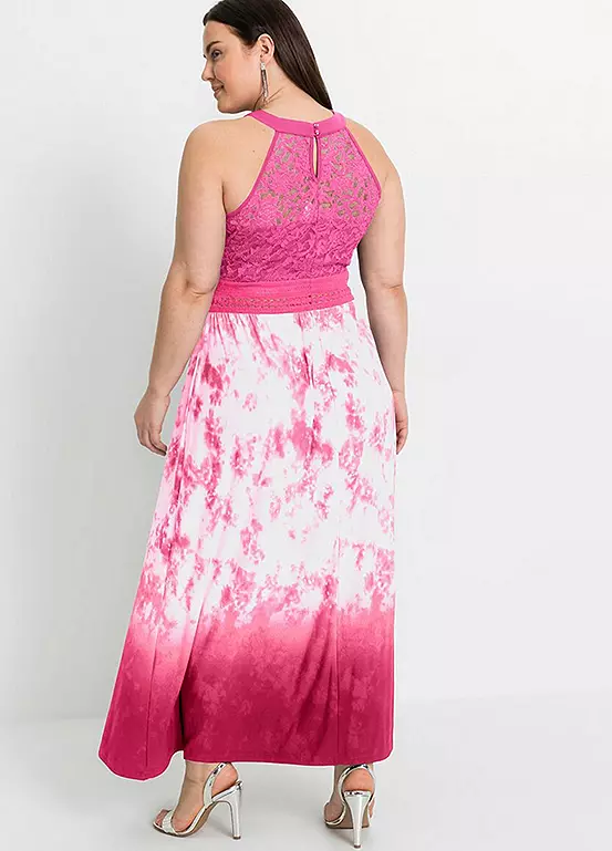 Printed Lace Detail Maxi Dress 6 Printed Lace Detail Maxi Dress - Image 4