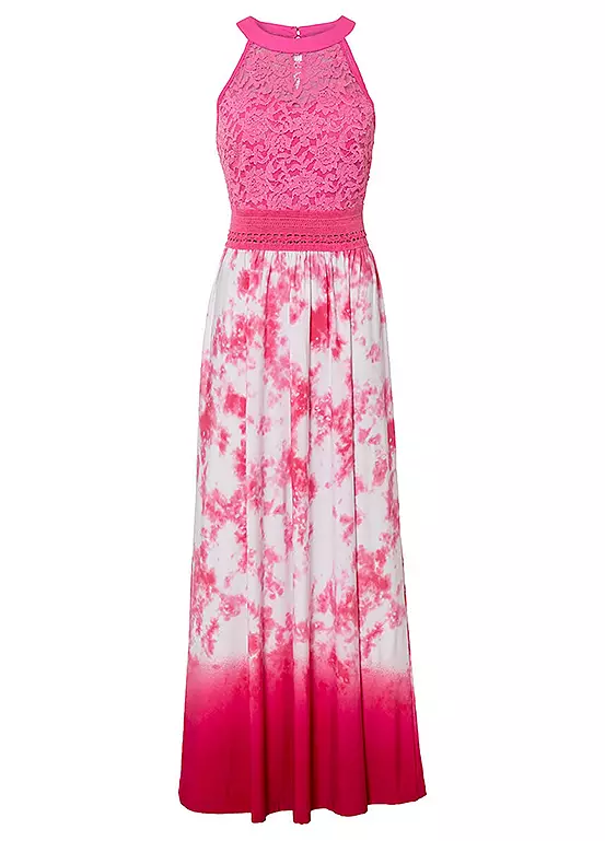 Printed Lace Detail Maxi Dress 5 Printed Lace Detail Maxi Dress - Image 3