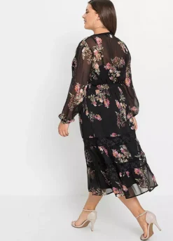 Printed Midi Dress -Lush Fit Store Printed Midi Dress925196FRSB W01