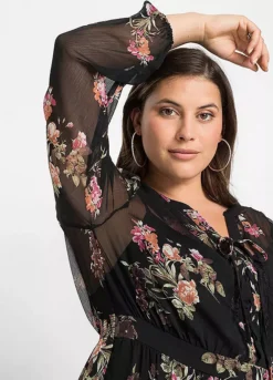 Printed Midi Dress -Lush Fit Store Printed Midi Dress925196FRSB W02