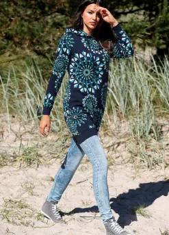 Printed Sweatshirt Dress -Lush Fit Store Printed Sweatshirt Dress934750FRSL