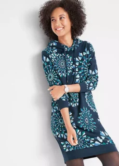 Printed Sweatshirt Dress