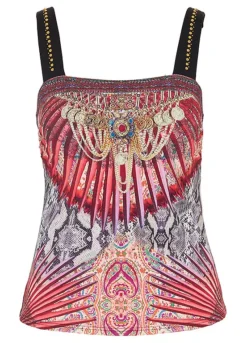 Printed Tankini Top -Lush Fit Store Printed Tankini Top969372FRSC