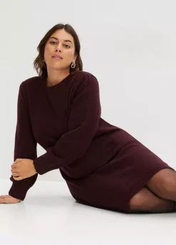 Puff Sleeve Knitted Dress