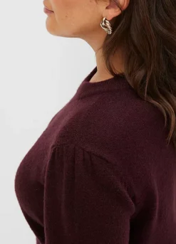 Puff Sleeve Knitted Dress -Lush Fit Store Puff Sleeve Knitted Dress930150FRSB W02