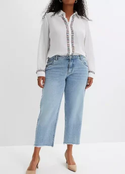 Raw Hem Mom Jeans