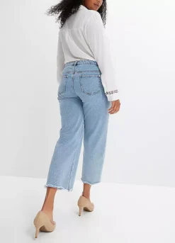 Raw Hem Mom Jeans -Lush Fit Store Raw Hem Mom Jeans931816FRSB W01
