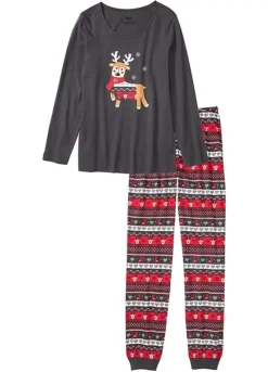 Reindeer Fairisle Printed Pyjama Set -Lush Fit Store Reindeer Fairisle Printed Pyjama Set952622FRSC