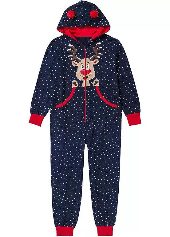 Reindeer Printed Onesie 4 Reindeer Printed Onesie - Image 2