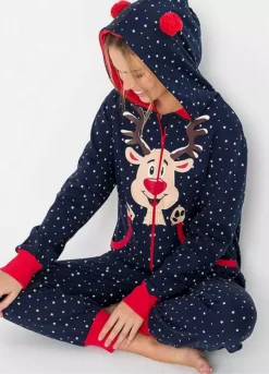 Reindeer Printed Onesie 11 Reindeer Printed Onesie -Lush Fit Store Reindeer Printed Onesie908129FRSP W03