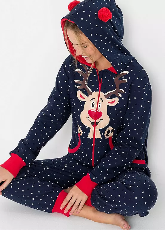 Reindeer Printed Onesie 7 Reindeer Printed Onesie - Image 5