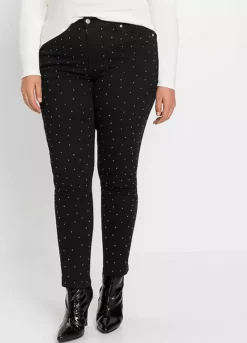 Rhinestone Applique Skinny Jeans