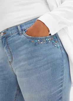 Rhinestone Pocket Jeans -Lush Fit Store Rhinestone Pocket Jeans932073FRSB W02