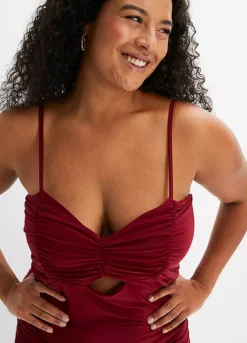 Ruched Cut-Out Party Dress -Lush Fit Store Ruched Cut Out Party Dress963479FRSB W02