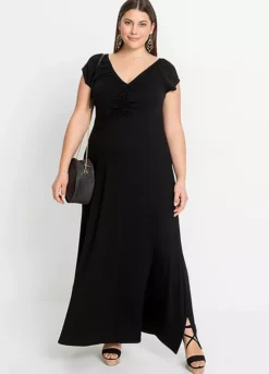 Ruched Maxi Dress -Lush Fit Store Ruched Maxi Dress929033FRSB W01