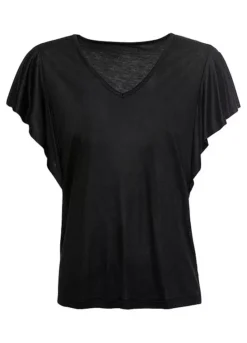 Ruffle Trim T-Shirt -Lush Fit Store Ruffle Trim T Shirt945360FRSC