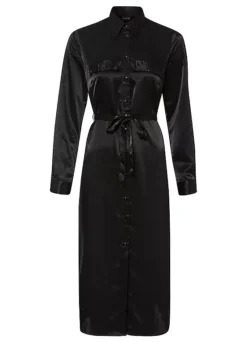 Satin Shirt Dress -Lush Fit Store Satin Shirt Dress936935FRSC