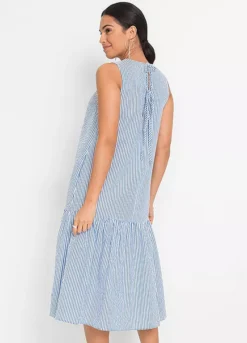 Seersucker Stripy Dress -Lush Fit Store Seersucker Stripy Dress940202FRSP W01