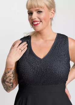 Sequin Bodice Party Dress -Lush Fit Store Sequin Bodice Party Dress976592FRSB W02